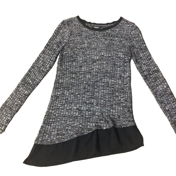 Simply Vera Vera Wang Blouse Womens XS Used Black Gray - Picture 6 of 16